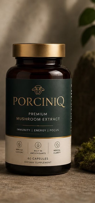 PorciniQ Premium Mushroom Extract capsules